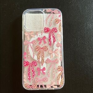 Pink Bow Pattern Phone Case 14 PRO MAX